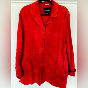 Bernardo Red Vintage Suede Jacket